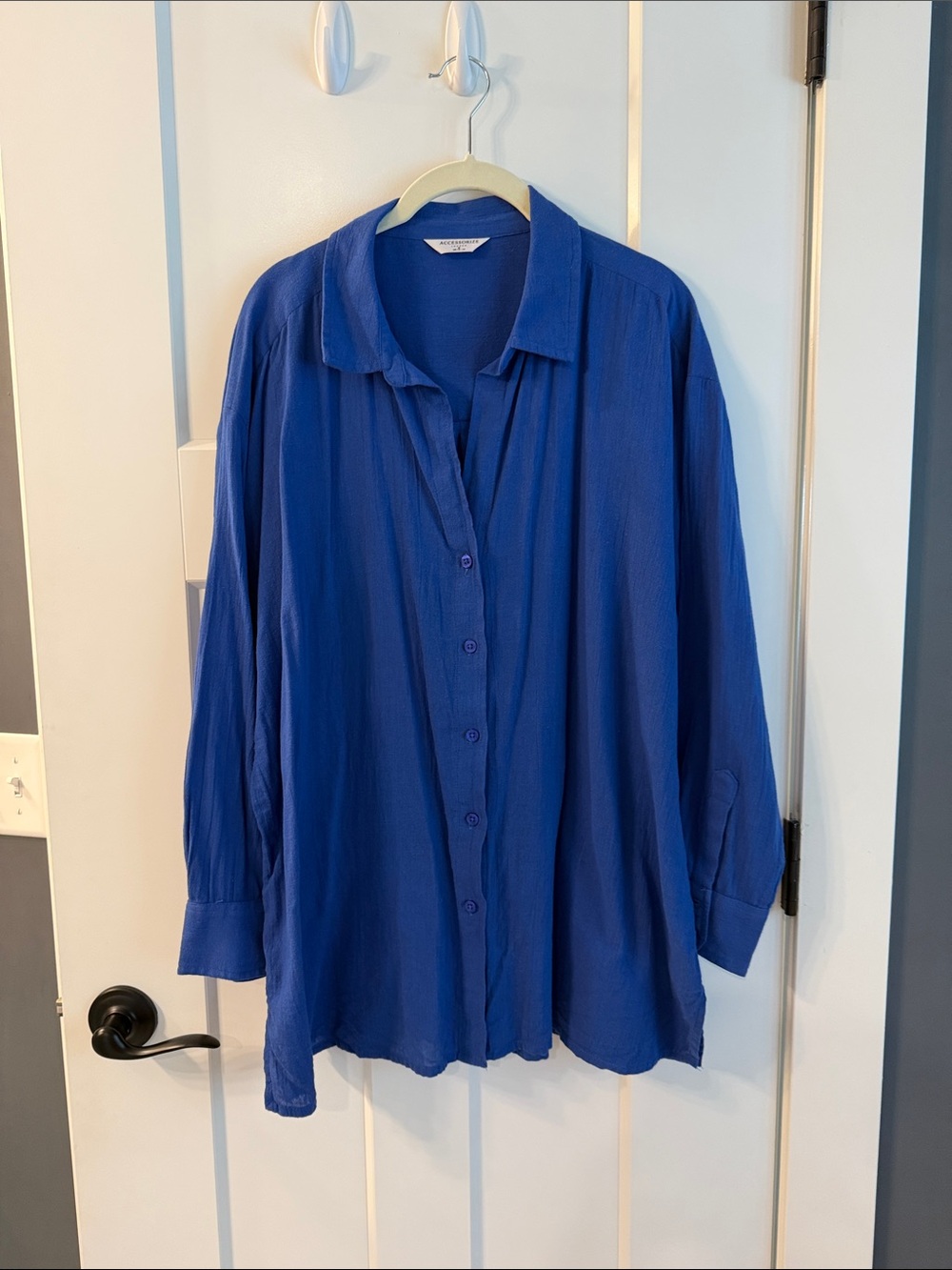 Accessorize Cobalt Blue cotton button down